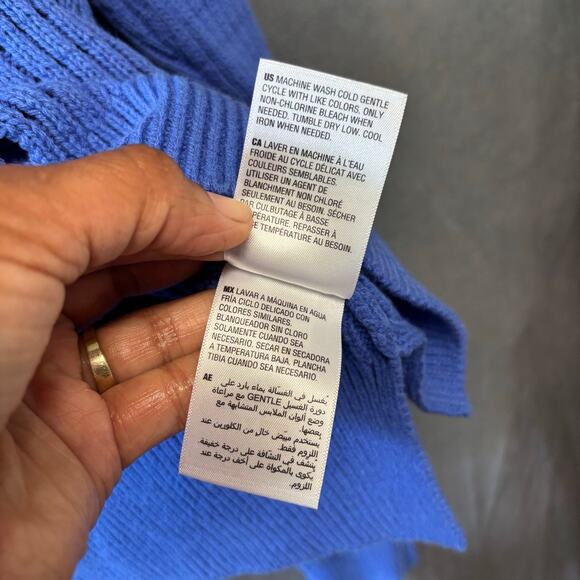 On 34th Sweater Crewneck Fisherman Cable Knit Sweater NWT Pullover Preppy Sail - Picture 8 of 14